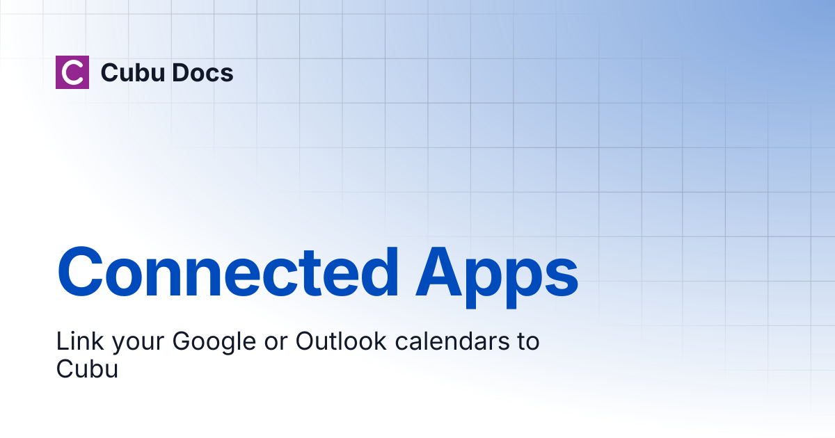 Connected Apps | Cubu Docs