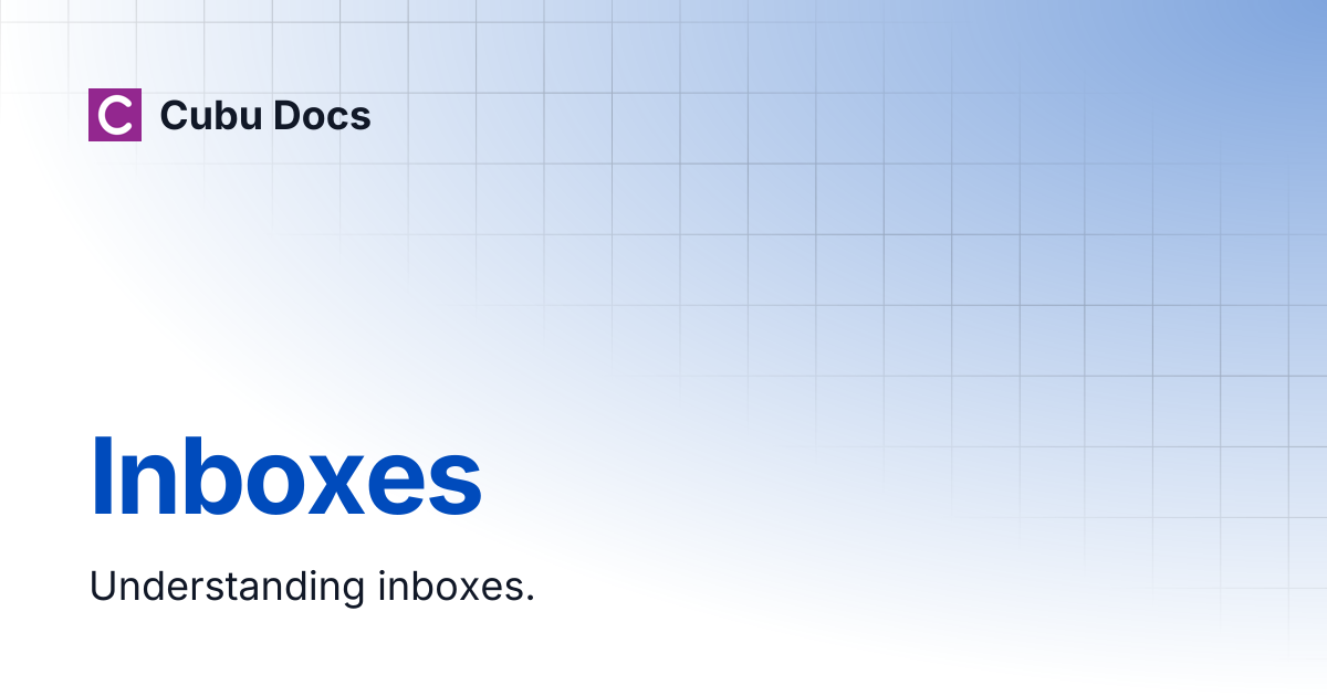 Inboxes | Cubu Docs