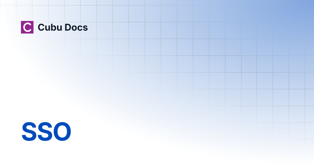 SSO | Cubu Docs