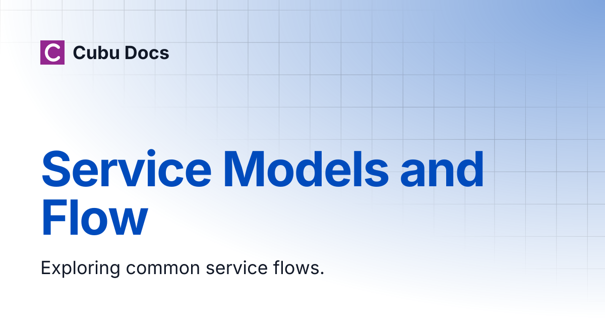 Service Models and Flow | Cubu Docs
